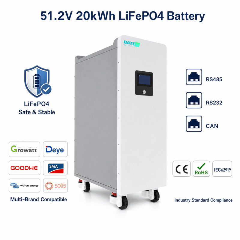 Batterie LiFePO4 sur pied 20kW 400Ah 51,2V - 1